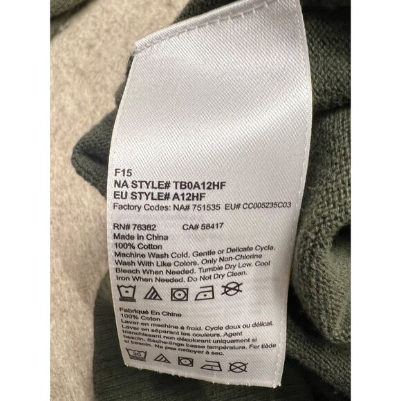 Timberland Green Quarter Zip Long Sleeve Cotton Pullover Sweater Men's Large - Picture 6 of 8